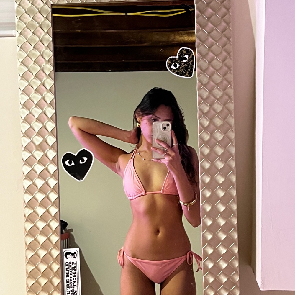 Pink Classic Triangle Bikini Set